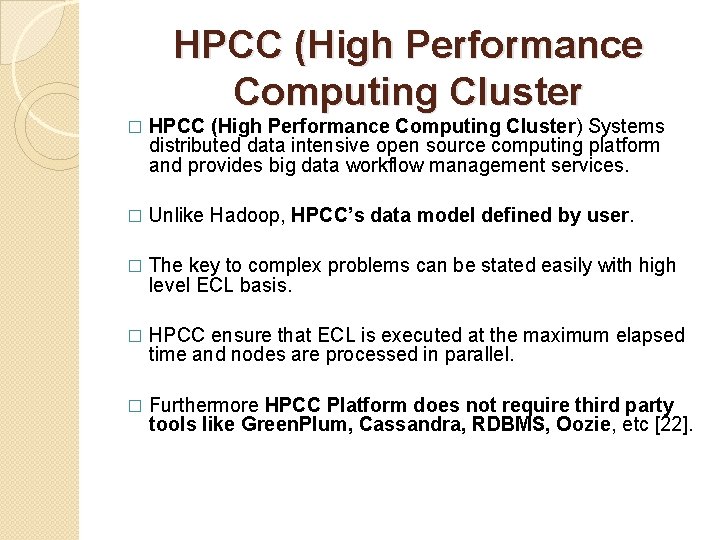 HPCC (High Performance Computing Cluster � HPCC (High Performance Computing Cluster) Systems distributed data