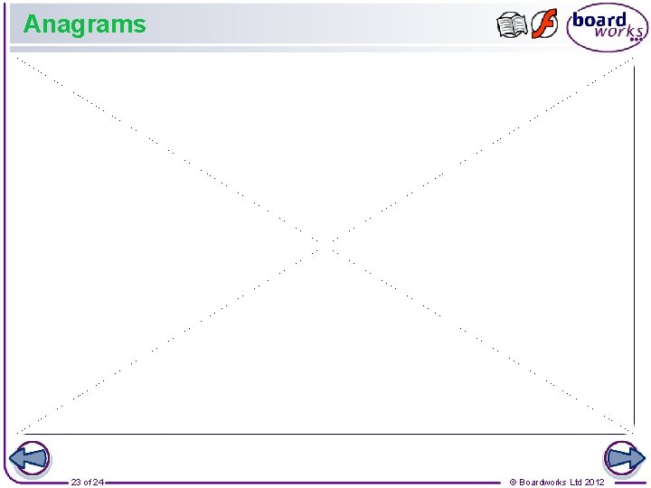 Anagrams 23 of 24 © Boardworks Ltd 2012 
