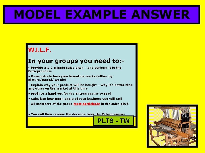 MODEL EXAMPLE ANSWER 