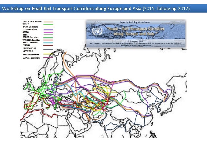 Workshop on Road Rail Transport Corridors along Europe and Asia (2015, follow up 2017)
