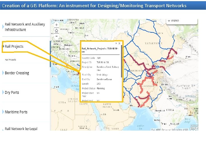 Creation of a GIS Platform: An instrument for Designing/Monitoring Transport Networks 