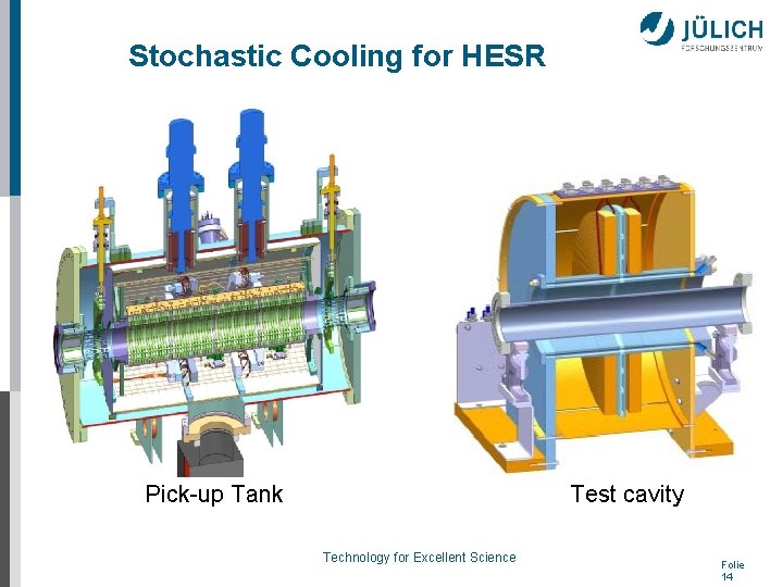 Stochastic Cooling for HESR Pick-up Tank 28/09/12 Test cavity Technology for Excellent Science Folie