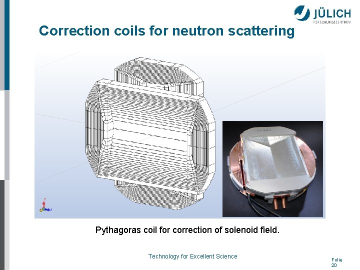 Correction coils for neutron scattering Pythagoras coil for correction of solenoid field. 28/09/12 Technology