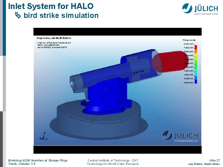 Inlet System for HALO bird strike simulation Workshop EDM Searches at Storage Rings Trento,