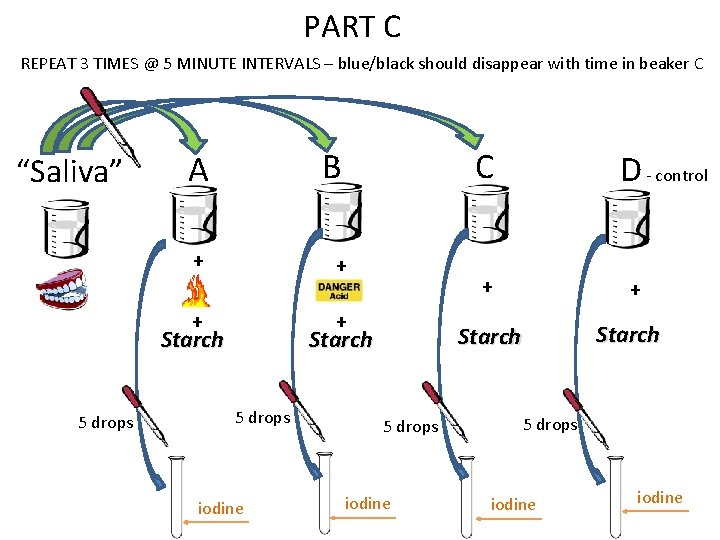 PART C REPEAT 3 TIMES @ 5 MINUTE INTERVALS – blue/black should disappear with