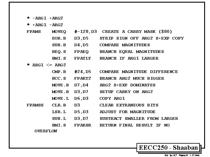 * -ARG 1 +ARG 2 * +ARG 1 -ARG 2 FPAMS MOVEQ EOR. B