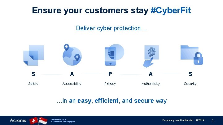 Ensure your customers stay #Cyber. Fit Deliver cyber protection… S A P A S