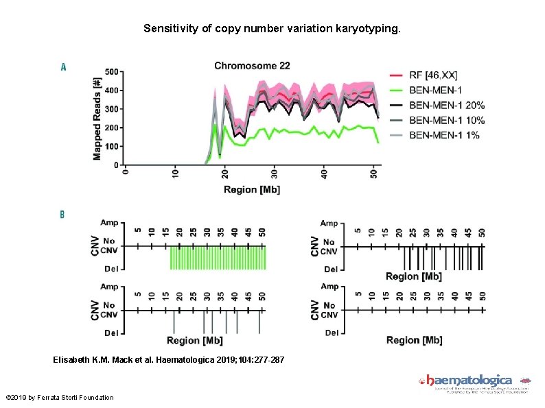 Sensitivity of copy number variation karyotyping. Elisabeth K. M. Mack et al. Haematologica 2019;