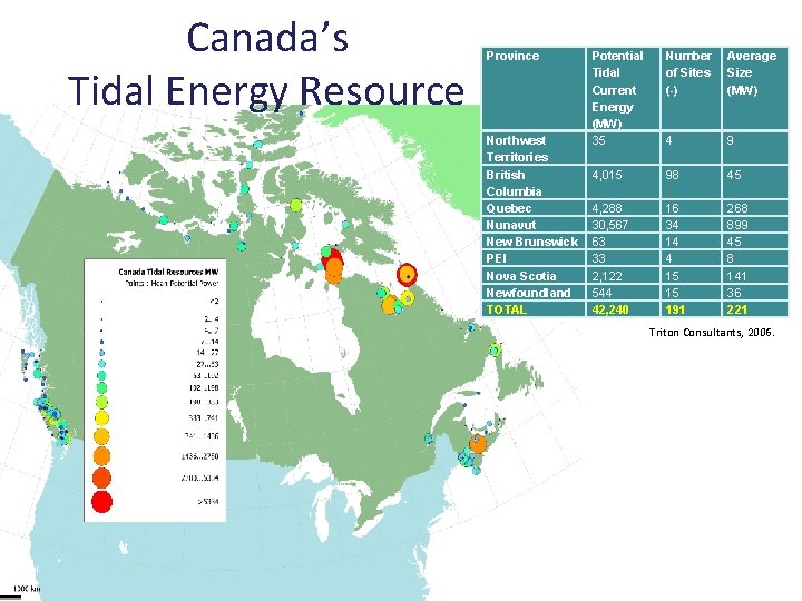 Canada’s Tidal. Resource Energy Resource Province Northwest Territories British Columbia Quebec Nunavut New Brunswick