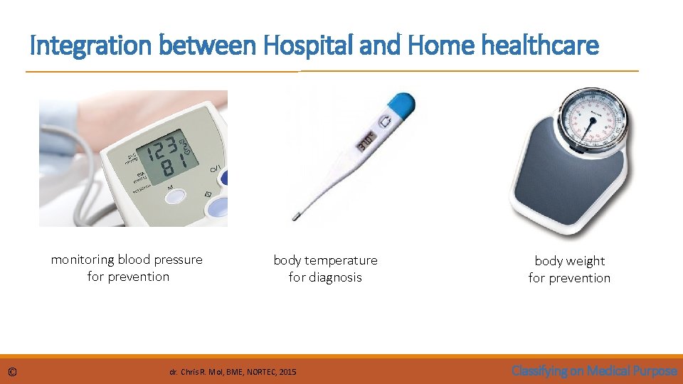 Integration between Hospital and Home healthcare monitoring blood pressure for prevention © body temperature