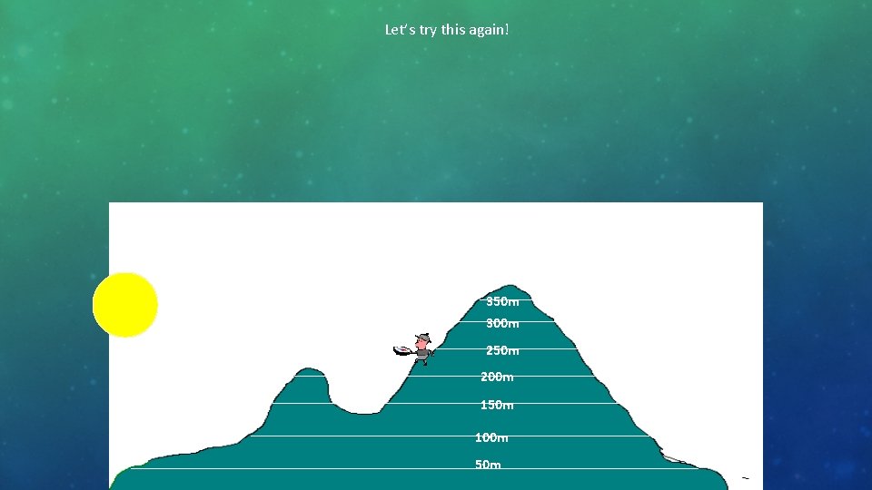 Let’s try this again! 350 m 300 m 250 m 200 m 150 m