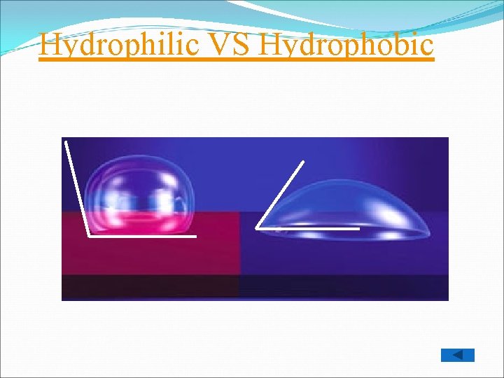 Hydrophilic VS Hydrophobic 