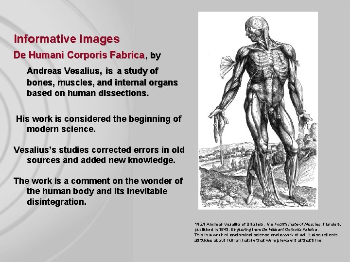 Informative Images De Humani Corporis Fabrica, by Andreas Vesalius, is a study of bones,