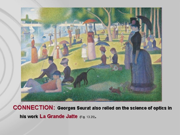 CONNECTION: Georges Seurat also relied on the science of optics in his work La