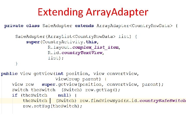 Extending Array. Adapter 