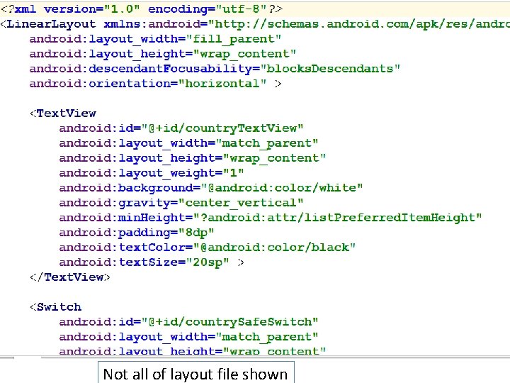Not all of layout file shown 