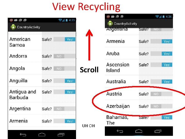 View Recycling Scroll UH OH 