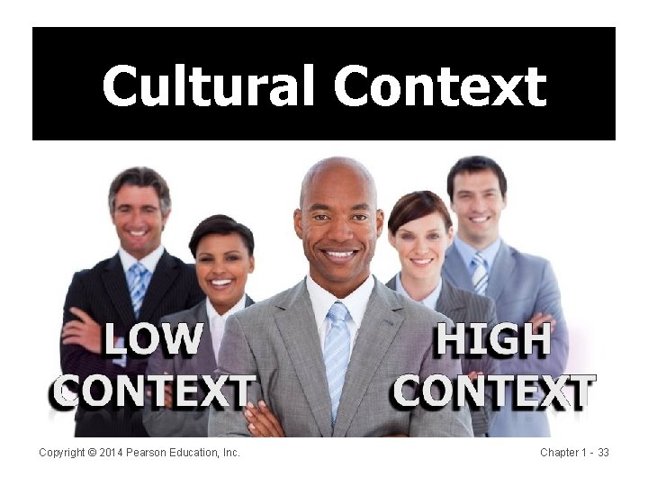Cultural Context Copyright © 2014 Pearson Education, Inc. Chapter 1 - 33 
