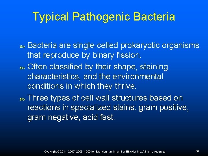 Typical Pathogenic Bacteria are single-celled prokaryotic organisms that reproduce by binary fission. Often classified