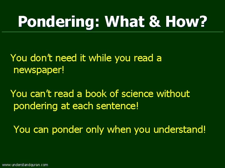 Pondering: What & How? You don’t need it while you read a newspaper! You