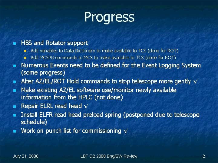 Progress HBS and Rotator support Add variables to Data Dictionary to make available to