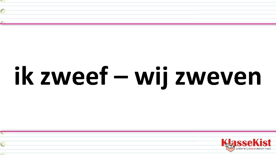 ik zweef – wij zweven 