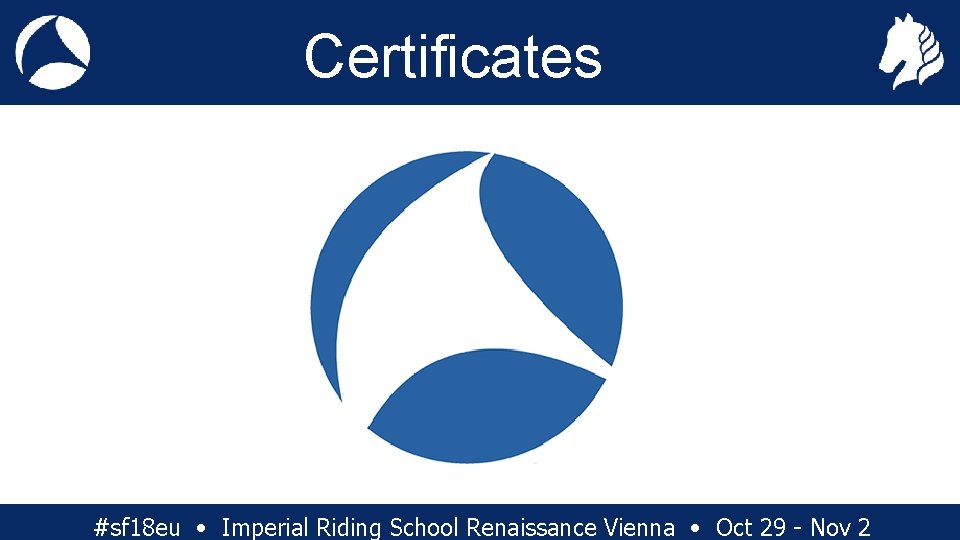 Certificates #sf 18 eu • Imperial Riding School Renaissance Vienna • Oct 29 -