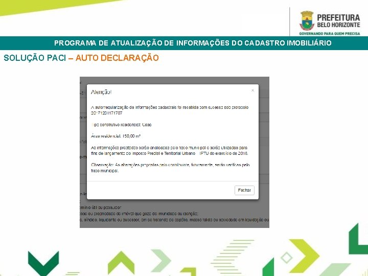 PROGRAMA DE ATUALIZAÇÃO DE INFORMAÇÕES DO CADASTRO IMOBILIÁRIO TRAMITAÇÃO ELETRÔNICA DOCUMENTOS SOLUÇÃO PACI –