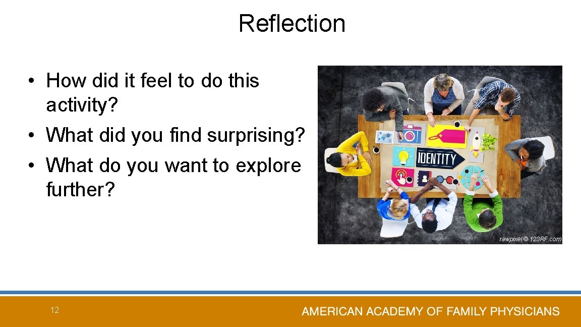 Reflection • How did it feel to do this activity? • What did you