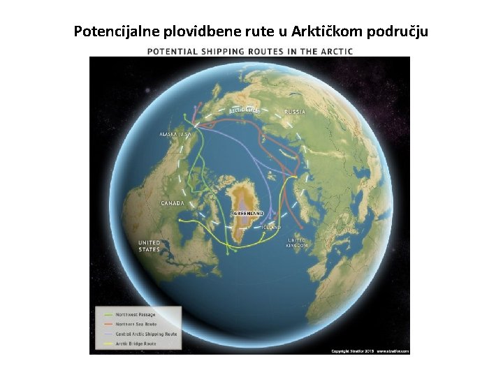 Potencijalne plovidbene rute u Arktičkom području 