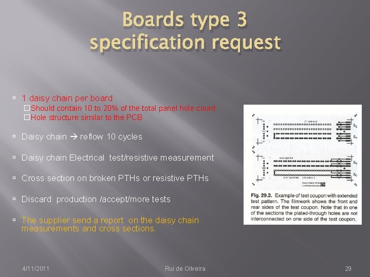 Boards type 3 specification request 1 daisy chain per board �Should contain 10 to