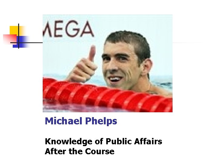 Michael Phelps Knowledge of Public Affairs After the Course 