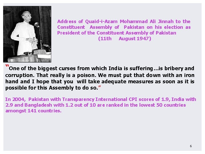 Address of Quaid-i-Azam Mohammad Ali Jinnah to the Constituent Assembly of Pakistan on his