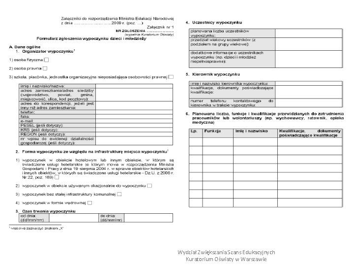 Wydział Zwiększania Szans Edukacyjnych Kuratorium Oświaty w Warszawie 