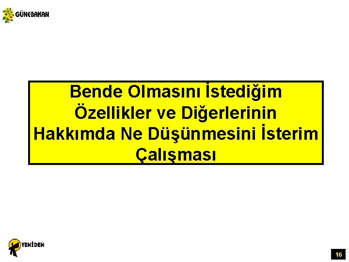 Bende Olmasını İstediğim Özellikler ve Diğerlerinin Hakkımda Ne Düşünmesini İsterim Çalışması 16 