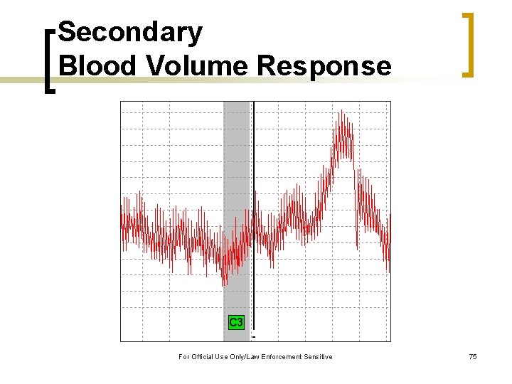 Secondary Blood Volume Response For Official Use Only/Law Enforcement Sensitive 75 