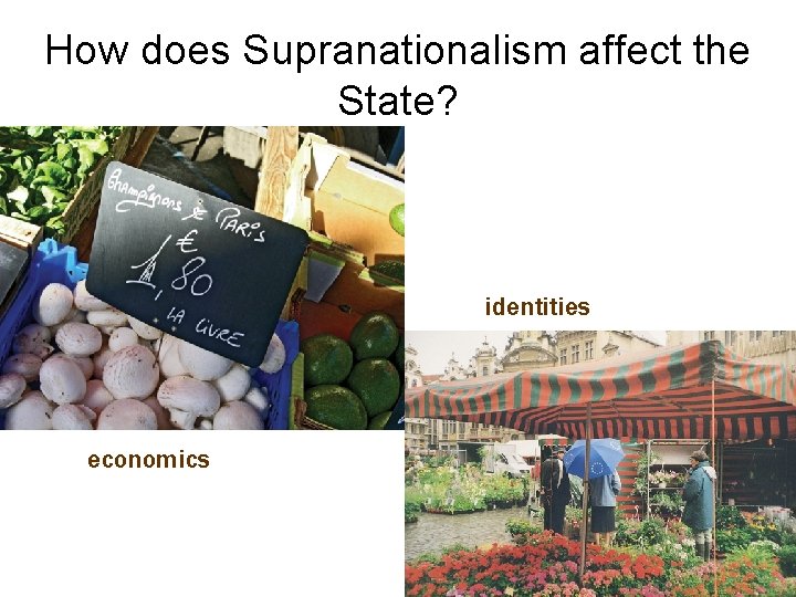 How does Supranationalism affect the State? identities economics 