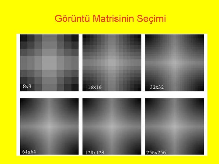 Görüntü Matrisinin Seçimi 