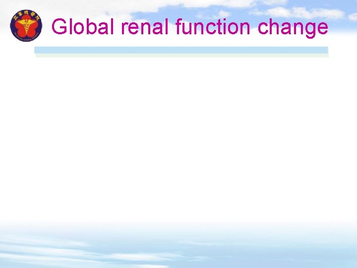 Global renal function change 