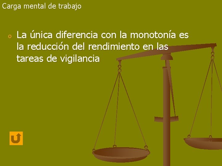 Carga mental de trabajo o La única diferencia con la monotonía es la reducción