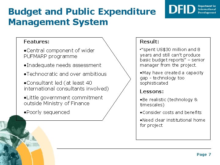 Public Financial Management Reform in Ghana sequencing prioritisation