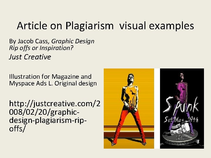 Article on Plagiarism visual examples By Jacob Cass, Graphic Design Rip offs or Inspiration?