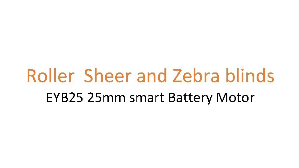 Roller Sheer and Zebra blinds EYB 25 25 mm smart Battery Motor 