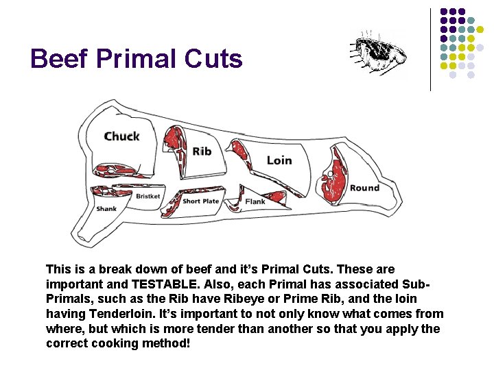 Beef Primal Cuts This is a break down of beef and it’s Primal Cuts.
