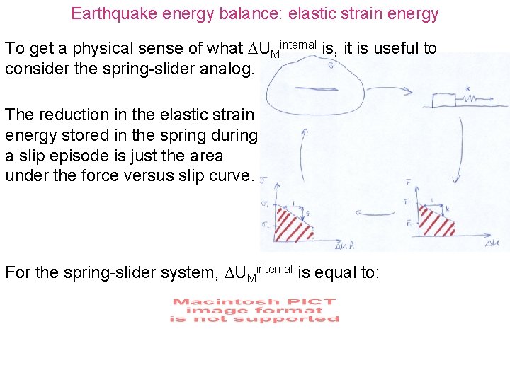 Earthquake energy balance: elastic strain energy To get a physical sense of what UMinternal