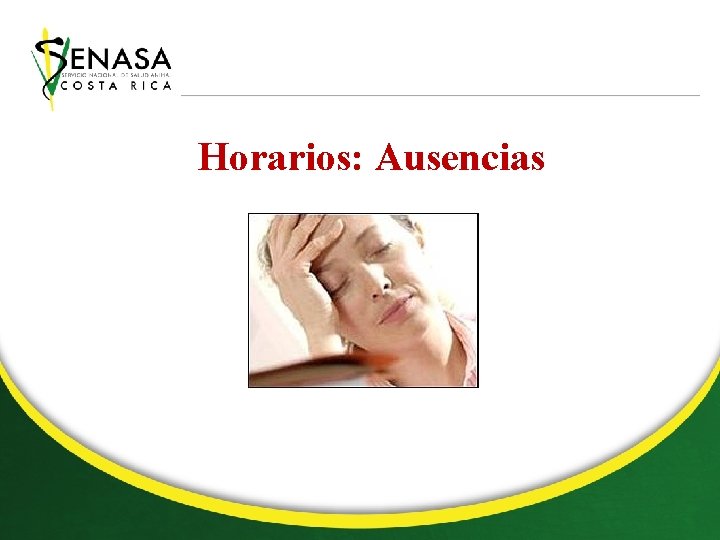 Horarios: Ausencias 