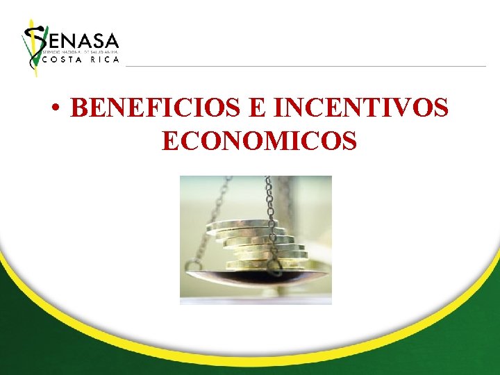  • BENEFICIOS E INCENTIVOS ECONOMICOS 