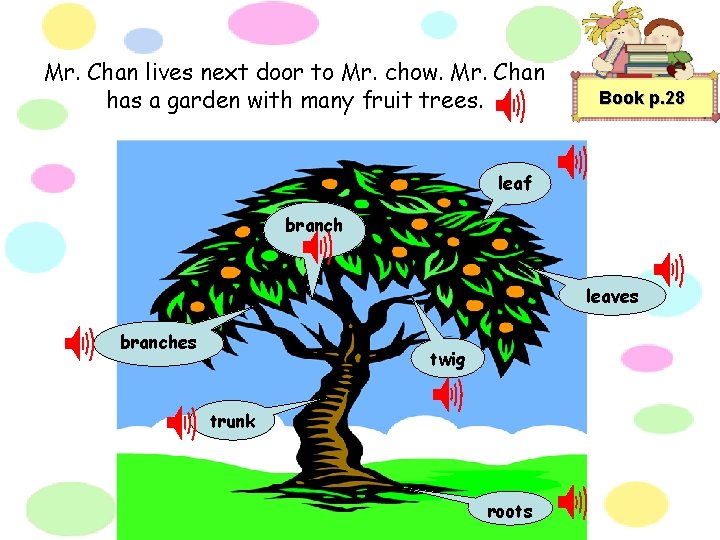 Mr. Chan lives next door to Mr. chow. Mr. Chan has a garden with