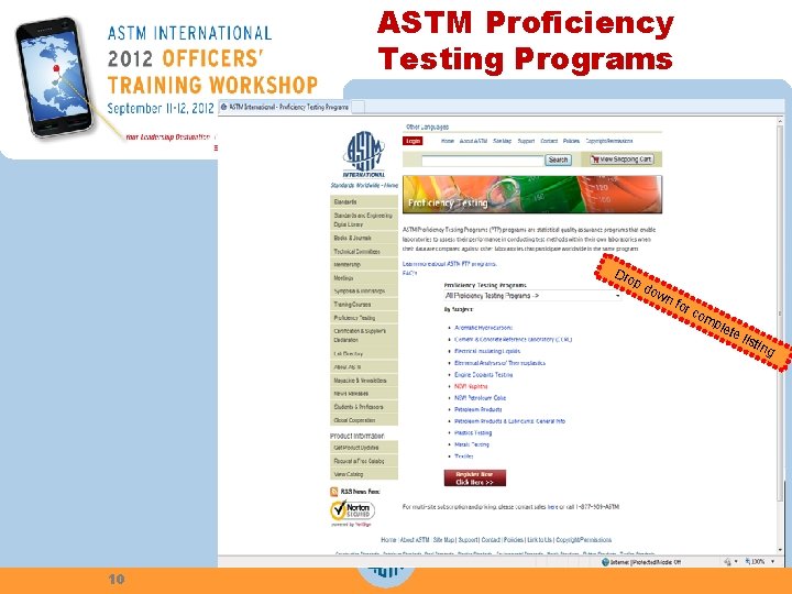 ASTM Proficiency Testing Programs Dro pd ow nf or com ple te 10 list