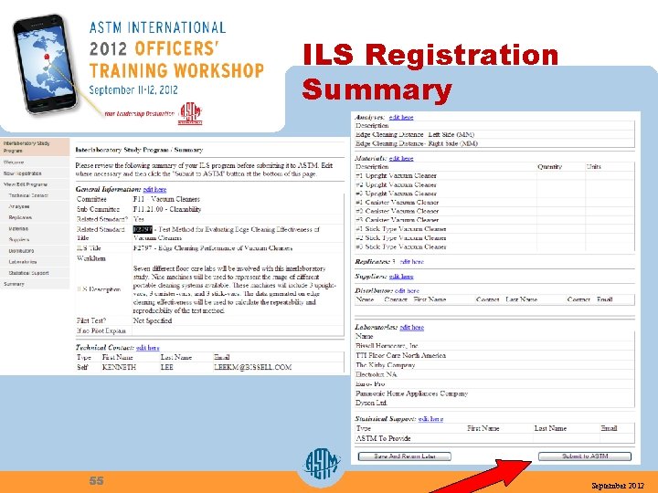 ILS Registration Summary 55 September 2012 